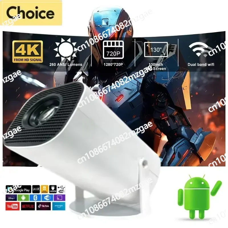 P30 Smart Mini Projector Android 11 WiFi6 Support 4K 1080P BT5.0 Projector 1280*720P Home Cinema Portable Projector