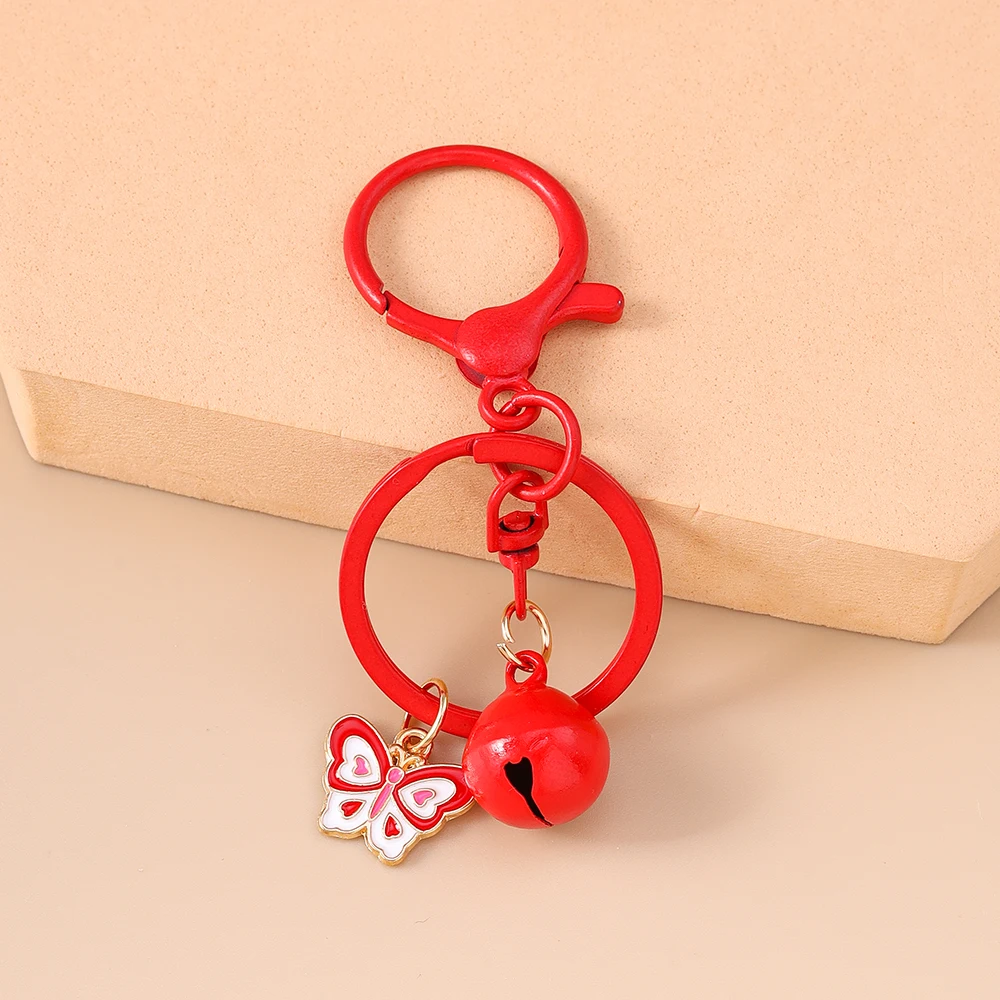 Aihua Bunter Glocken-Schmetterling-Schlüsselanhänger für Kinder und Mädchen, Handtaschenanhänger, Niedliche Schlüsselringe, Geburtstagsparty, Modische Schmuckgeschenke – Detail 3