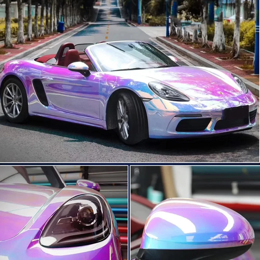 

1 шт., 50*135 см, красочное электропокрытие, розовая/синяя глянцевая пленка для кузова автомобиля, меняющая цвет, внутренняя стиль, виниловая пленка для ноутбука, мобильного телефона