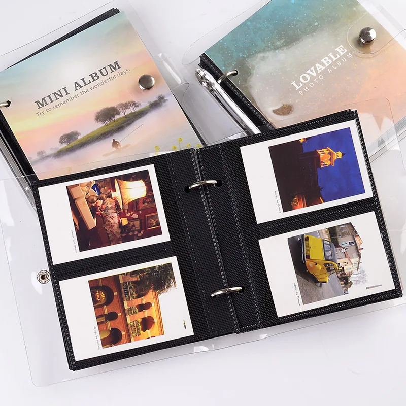 Shiny Transparent Album 3 Inch Films Photo Paper Album 100 sheets Album  for Mini 8 9 Fujifilm Instax Film Name Card Holder