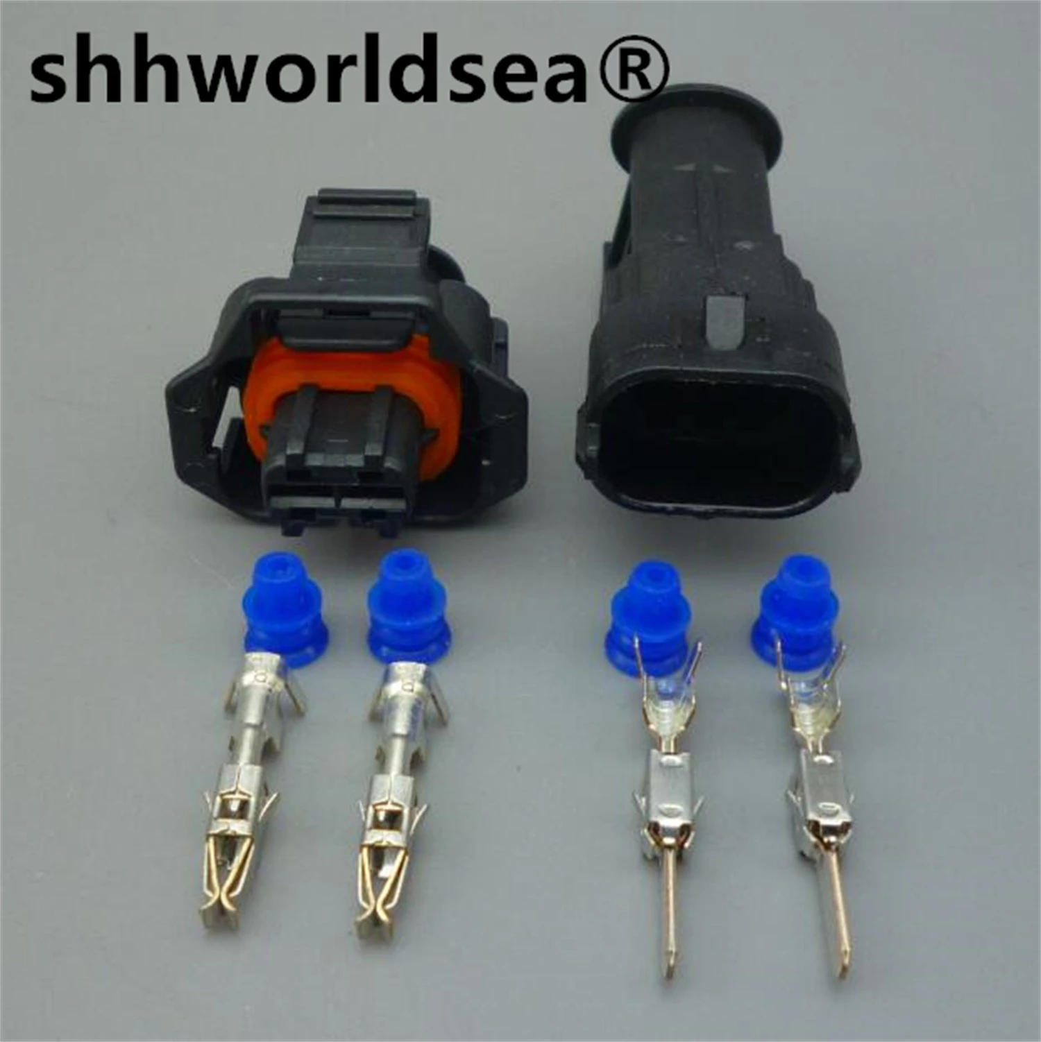 shhworldsea 2pin 3.5mm female 1928403698 Auto Motorcycle Electronic Wiring Connector for AUdi,VW,BMW, Honda,Toyota