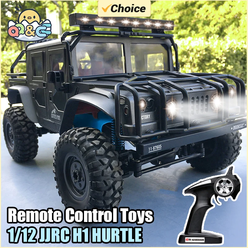 

Full Scale 1/12 RC Car H1 HURTLE 4WD Climbing High-speed Off-Road Drift Vehicle Radio Control Metal Bumper RC Truck Kids Toys