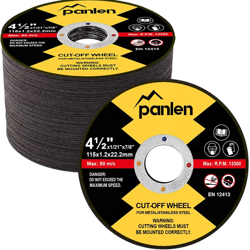 

50 упаковок отрезных кругов 4 1/2 дюйма, тонкий отрезной круг из металла и нержавеющей стали, профессиональный диск для быстрой отрезки для угловой шлифовальной машины