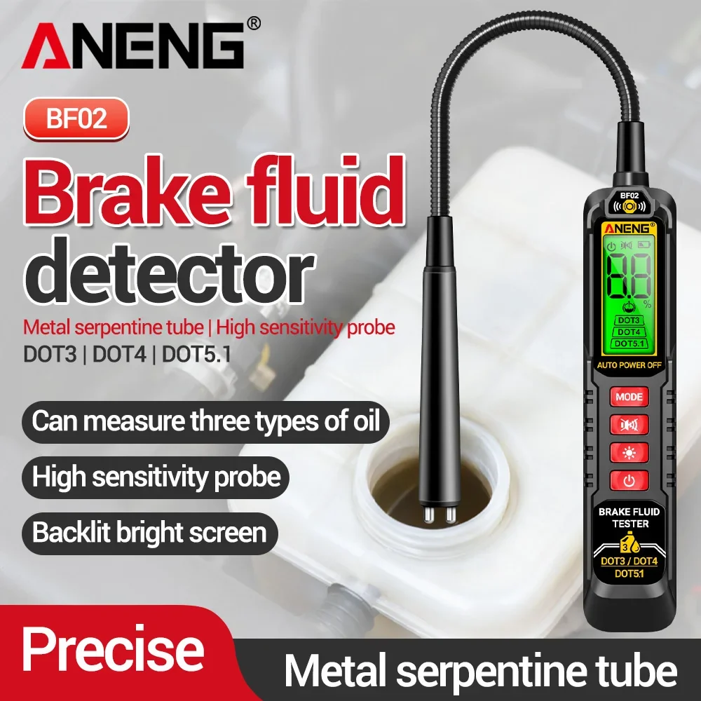 Universal Brake Fluid Tester ANENG BF02 Rechargeable Digital Display Screen Audible And Visual Alarm  Automotive Oil Test Tools