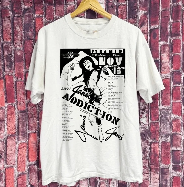 

Белая футболка рок-группы с альбомом Jane's Addiction S-2345XL QT1503