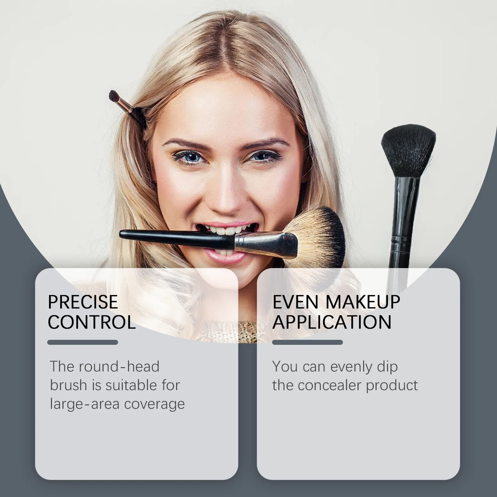 Pędzel do konturowania twarzy, policzków, do pudru, różu, bronzeru, do twarzy, policzków, czoła, szczęki, nosa, do blendowania, kosmetyczny, do makijażu.