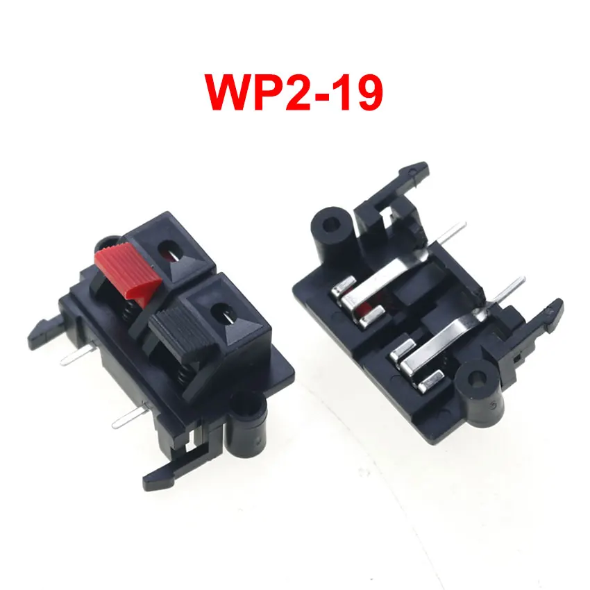 1Piece External Banana Jack 2/3/4Pin Speaker Amplifier Wire Clip Audio Socket WP2/3/4-19 2 3 4 Pole LED Spring Terminal Switch