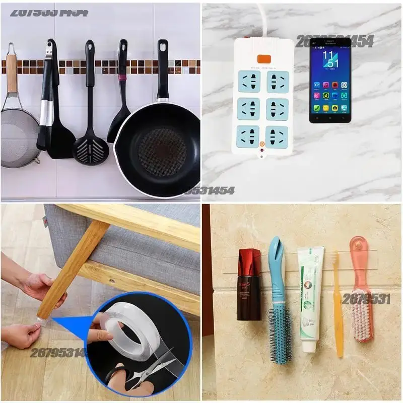 Double-sided Nano Tape 3/5m Nano Tape Double-Sided Adhesive Tape Traceless Waterproof Tape for Bathroom Kitchen Sink Tape view 6