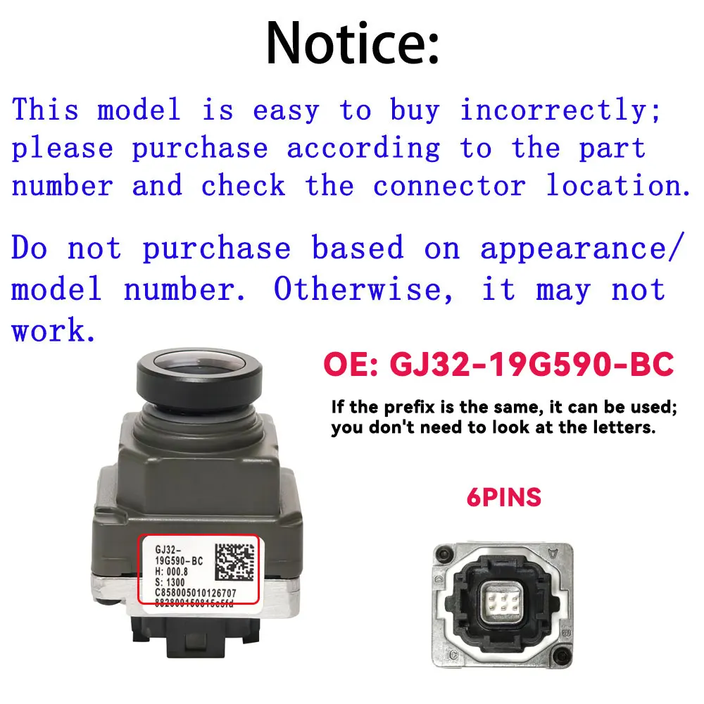 New HD Backup Camera GJ32-19G590-BC LR078535 LR095387 Rear View Camera for Land Rover Sport Evoque GL2823 GJ3219G590BC