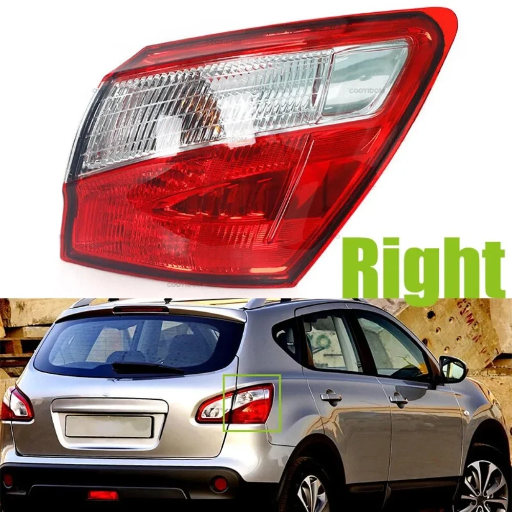 For Nissan Qashqai 2010 2011 2012-2014 EU Version Tail Light Outer Side Rear Brake Light Turn Signal Light Fog Lamp Accessories