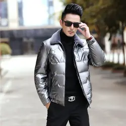 New Brand Winter with Fur Collar Casual Fashion Designer Mens Parka Jacket Windbreaker High Quality Down Coats Men Clothes C48