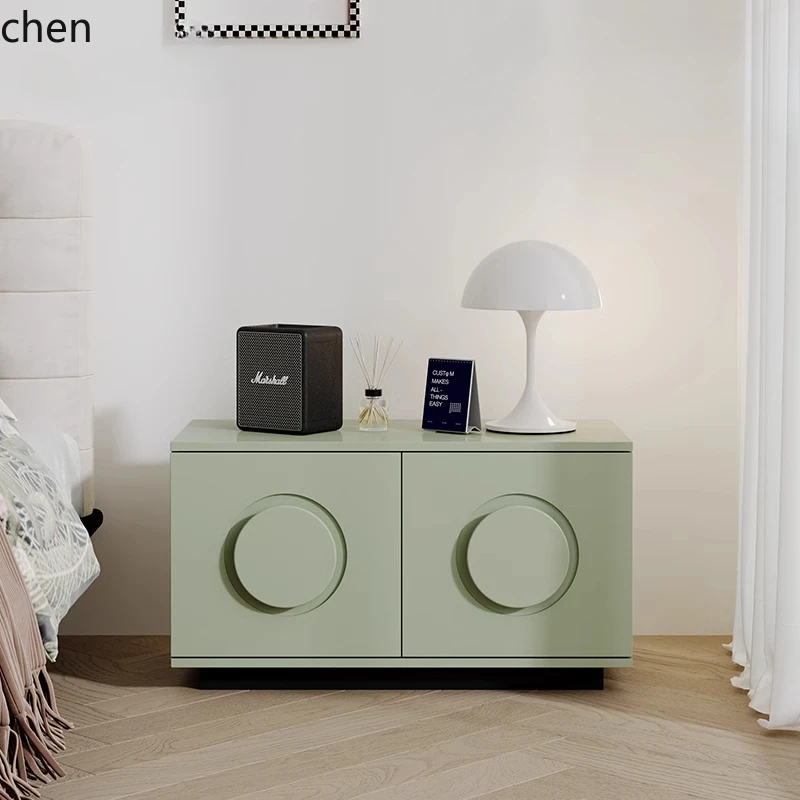 

HTT Cream Wind Nordic Bedroom Bedside Table Storage Cabinet Drawer Small Unit Bedside Cabinet
