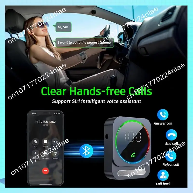 

A17Z Bluetooth 5.3 Receiver AUX Audio Adapter Car Home Stereo Headphones Wireless Output 3.5Mm One To Two Music Handsfree