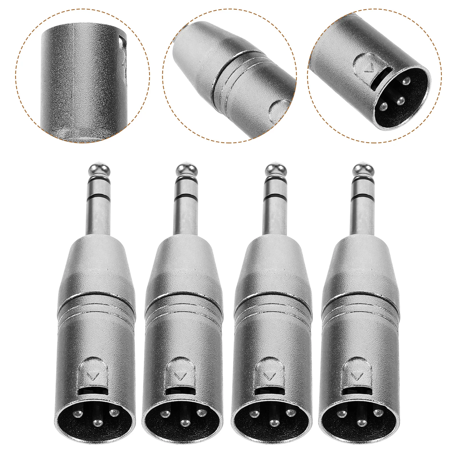 

4 Pcs Audio Adapter Balanced Accessory Male to Female Plug Car Voltage Converter Professional Mixer