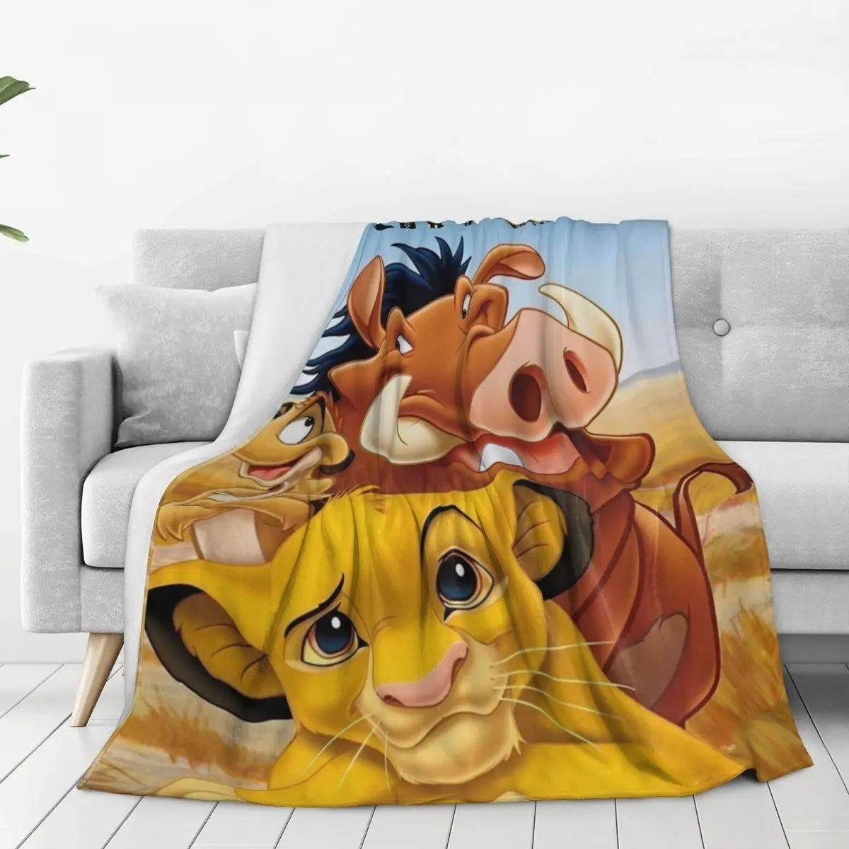 Simba The Lion King Blankets American Animated Film Travel Flannel Bedding Throws For Couch Chair Super Soft Bedspread Gift