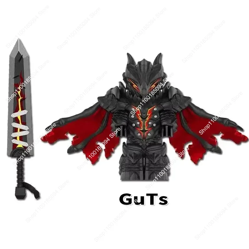 Bloques de Construcción WM GP103, Juguetes de Anime y Dibujos Animados, Bloques de Construcción Berserk Guts para Niños, Juguetes de Ensamblaje, Regalos de Cumpleaños Coleccionables