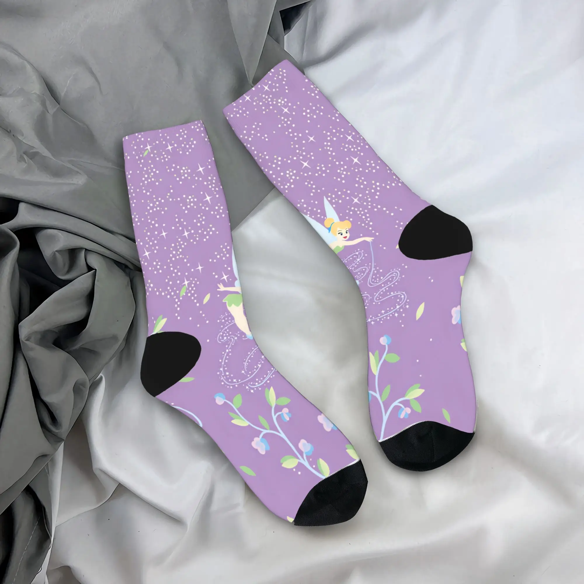 Tinker Anime Bells Stockings Men  Socks Quality Fashion Socks Autumn Skateboard Anti Skid Design Socks Gift