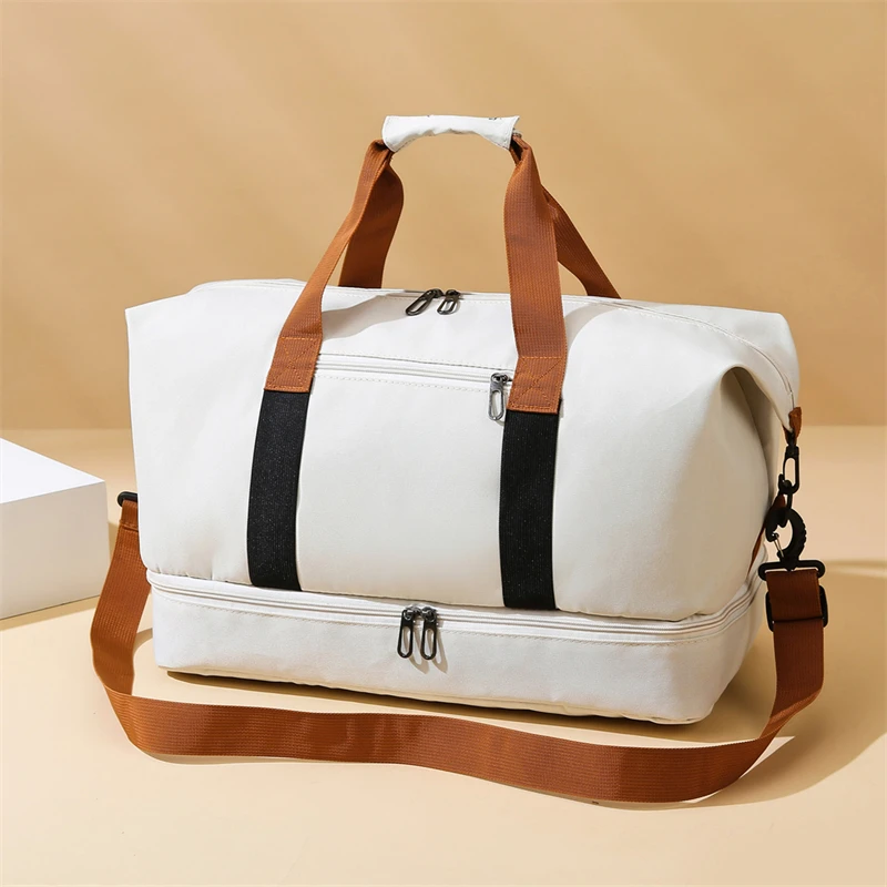 

Large-capacity portable travel bag, lightweight gym bag, independent shoe compartment, shoulder messenger bag.