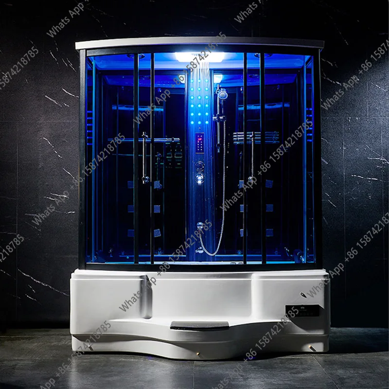 Single double 1.4/1 meters overall luxury shower room wet steam room dual-purpose closed steam room sauna