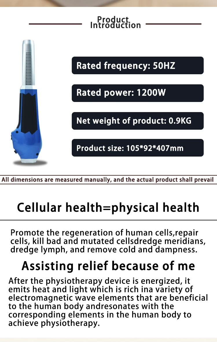 Tera hertz Physiotherapie Gerät Licht Magnet welle Energie therapie Instrument Gewichts verlust thz Gebläse Maschine Gesundheit Massage Zauberstab – Detail 4