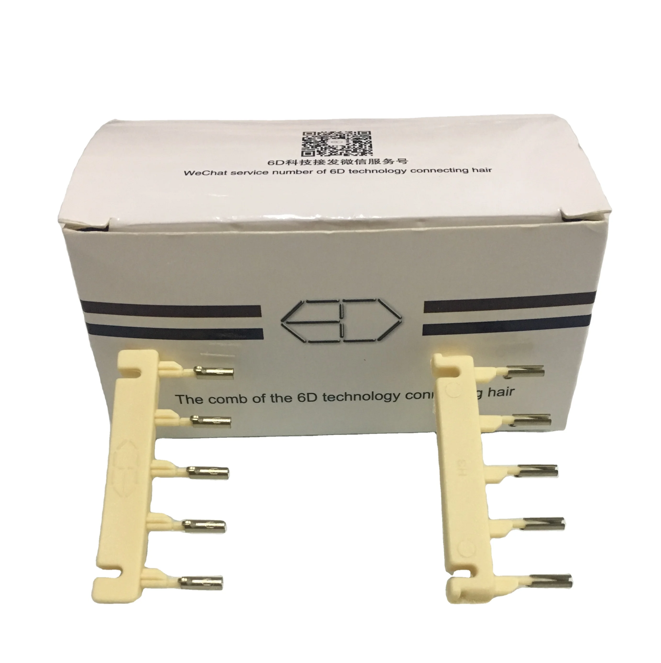 Professional Plastic Hair Extensions Machine Tools Supplies 6d 2 Hair Buckle for Commercial Use