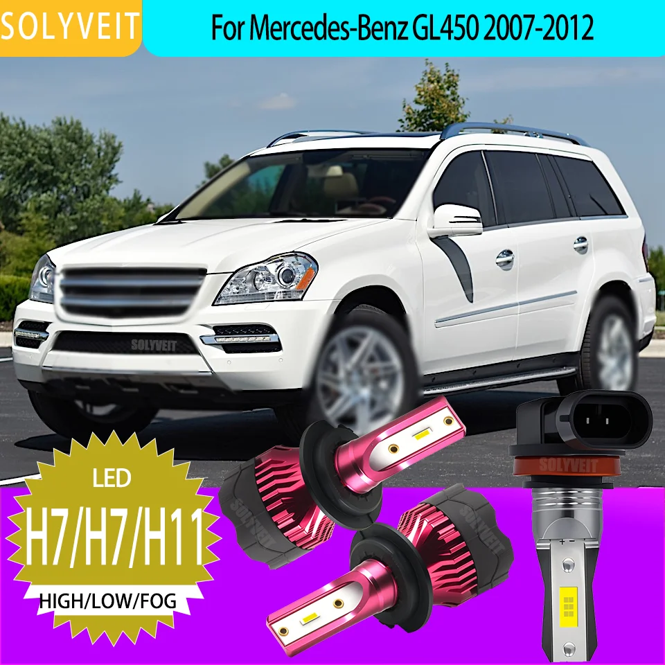 

High Bright Auto LED Headlight Foglight Bulbs Easy Installation H7/H7/H11 For Mercedes-Benz GL450 2007 2008 2009 2010 2011 2012