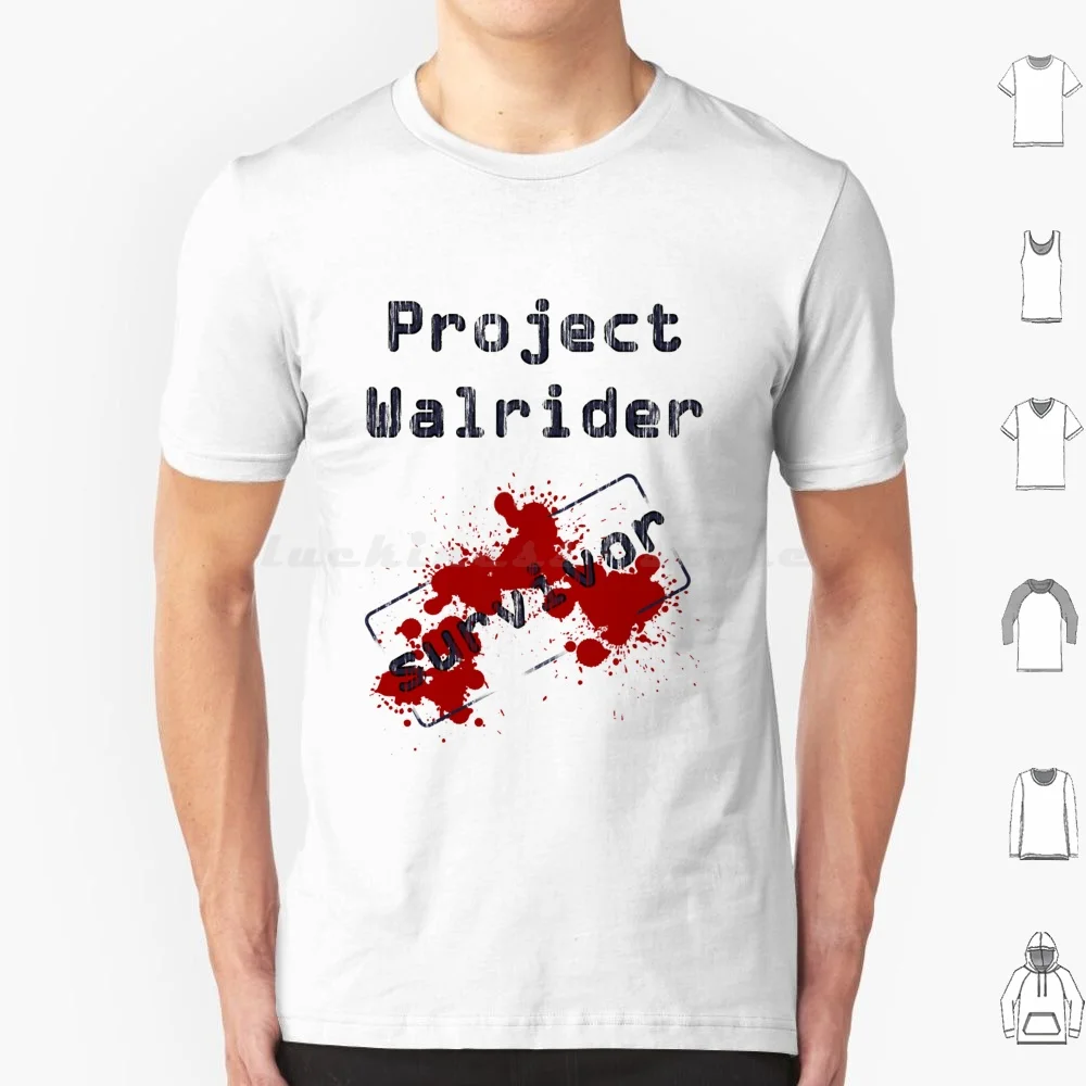 Project Walrider Survivor T Shirt Cotton Men Women DIY Print Horror Outlast Video Game Gaming Blood Monster Dark Eddie Gluskin