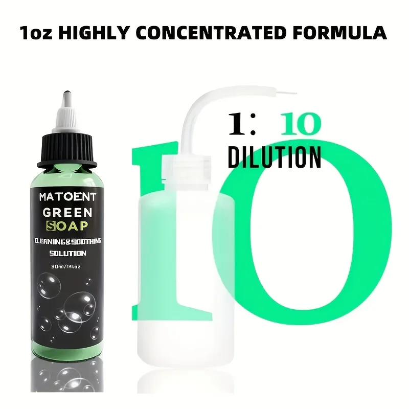 1:10 Ultra Concentrated Tattoo Soap Long Lasting Gentle Cleaning Formula Portable Squeeze Bottle Tattoo Studio Daily Home Use