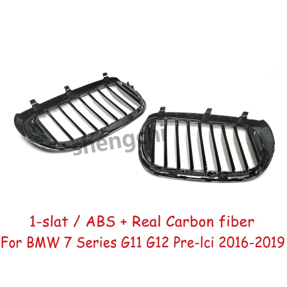 G11 G12 Pre-LCI Carbon Fiber Front Bumper Grille for BMW 7 Series G11 G12 730i 740i 750i Replacement Racing Grill 2016-2019