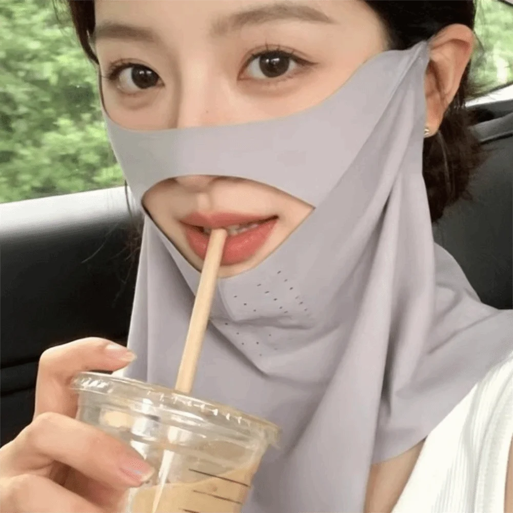 Thin Cabin-style Face Shield Breathable Neck Protection Neck-protecting Sunshade UV-proof Material Can Drink Water