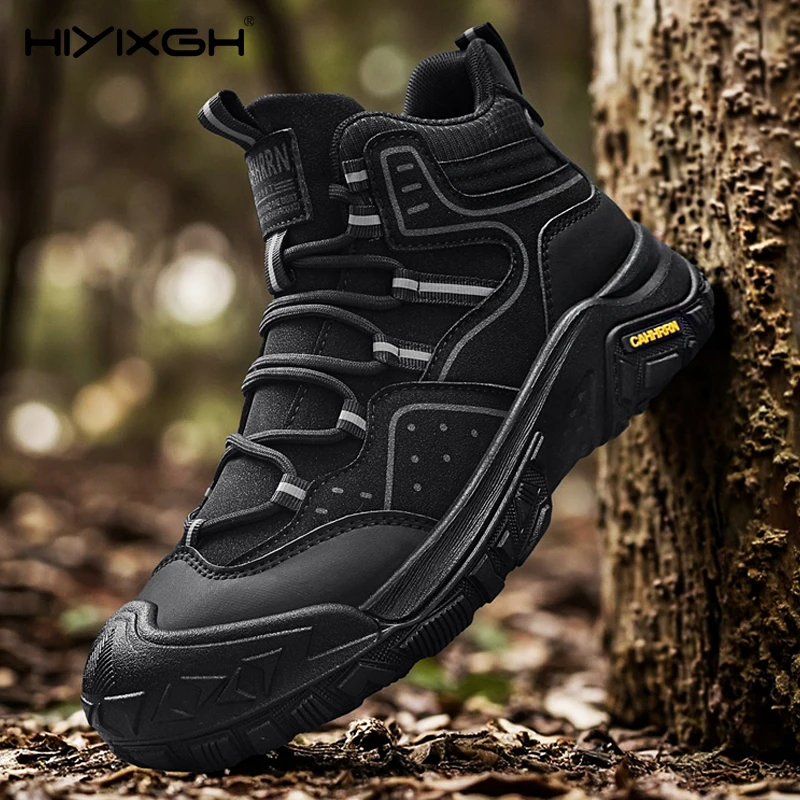 Mens Boots Casual Shoes Winter Outdoor Cowboy Combat Tactical Chelsea Motorcycle Ankle Leather Work Hiking Designer Luxury