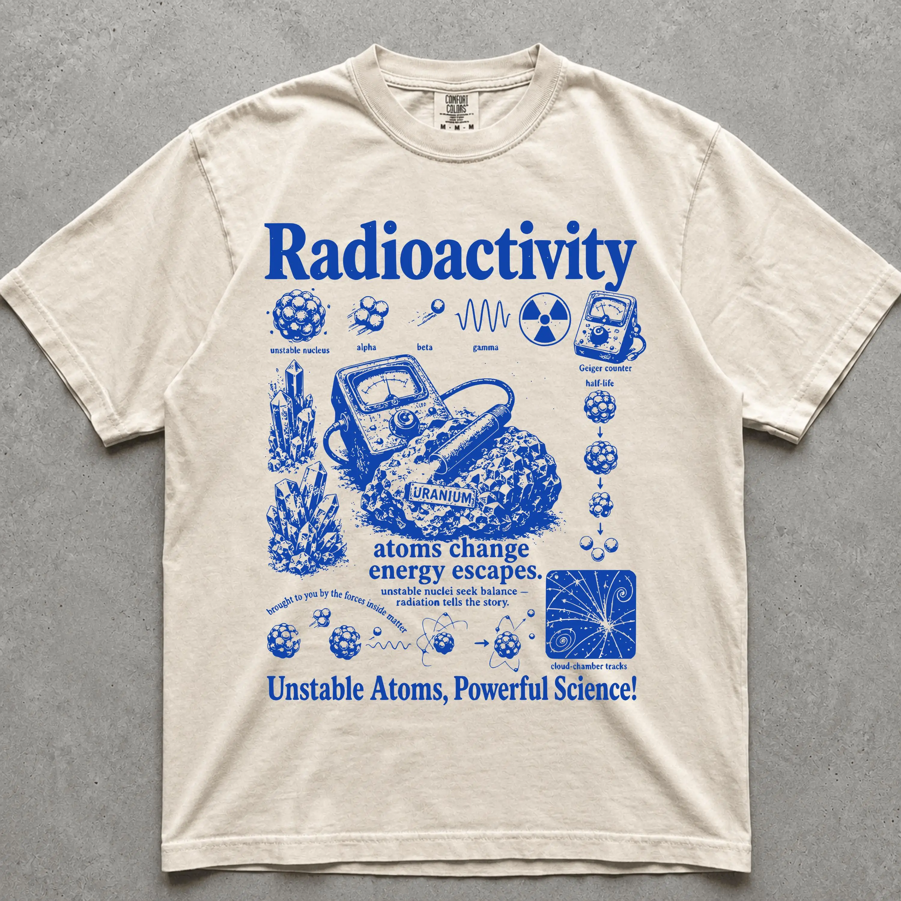 Vintage Radioactivity Shirt, Nuclear Physics Tee, Science Teacher Gift Tee T-shirt