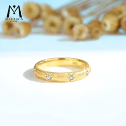 18K Gold Ring Au750 Moissanite Diamond Ring for women  Engagement Wedding Anniversary Gift Fine Jewelry