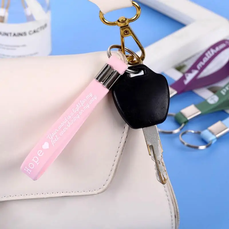 Christian Bible Keychains With Scripture Christian Religious Bible Keychains Silicone Keychains Verses Religious Key Chains