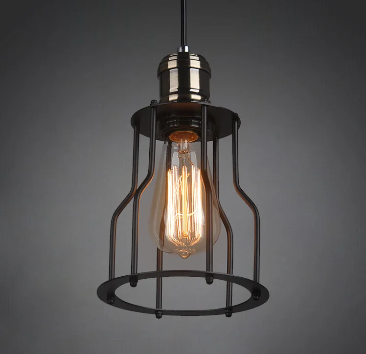 Retro Black Cup Ceiling Chandeliers Industrial Style Living Dining Room Pendent Lamp Home Decor Hanging Light Luster Fixtures