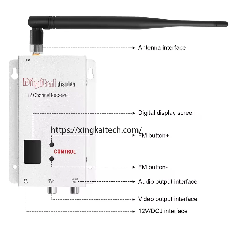 FPV 1.2Ghz 1.2G 8CH 1500mw Wireless AV Sender TV Audio Video Transmitter Receiver For QAV250 250 FPV Quadcopter