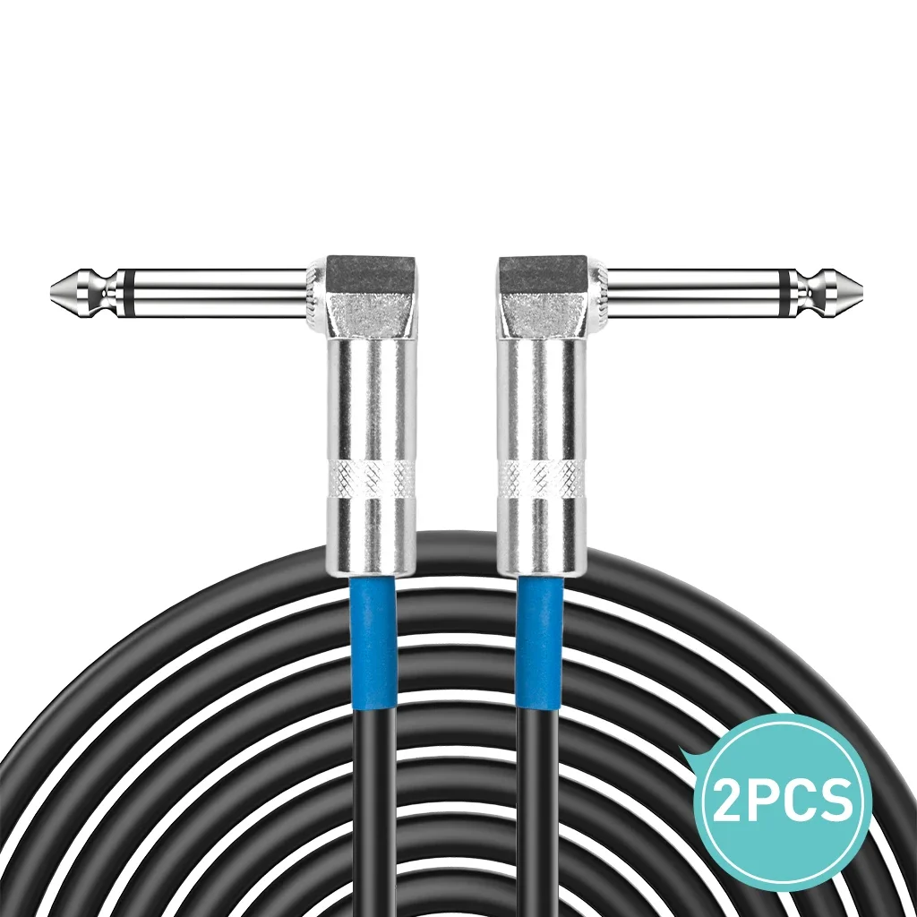 

LOOK 2PCS Guitar Cable Electric Instrument Cable Bass AMP Cord for Electric Guitar/Bass Audio 6.35mm 1/4inch Line Cable