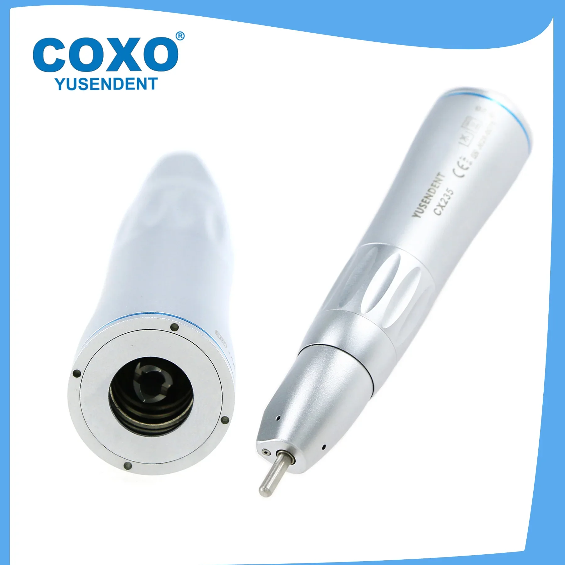 COXO CX235 Dental Contra Angle Low Speed Handpiece Straight Handpiece Air Motor 2/4 Hole E Type Fit NSK KAVO