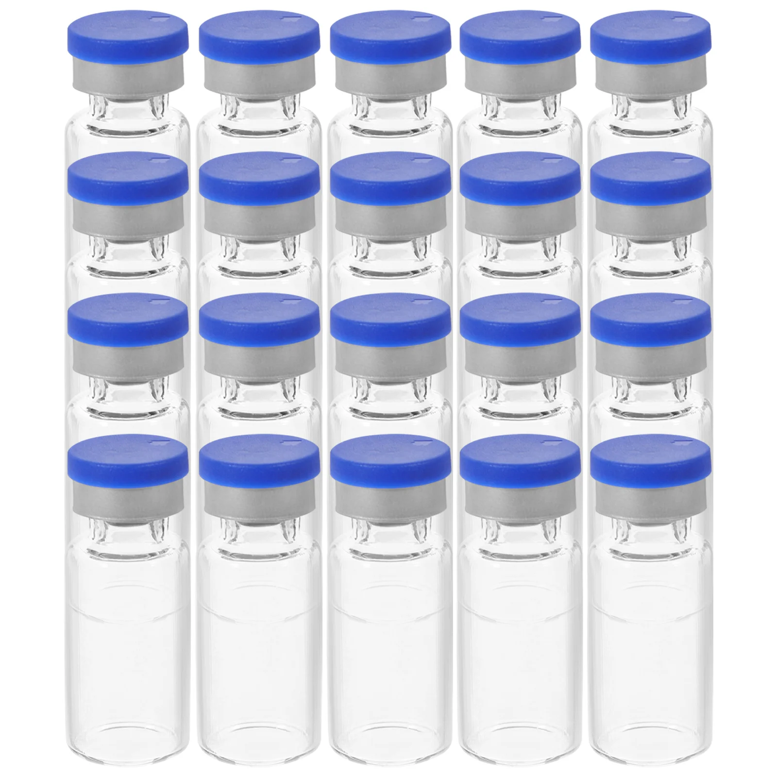 

20Pcs 3Ml Glass Vials Small Glass Storage Bottles Leak Proof Clear Vial for Toner Perfume Sampling Laboratory Use