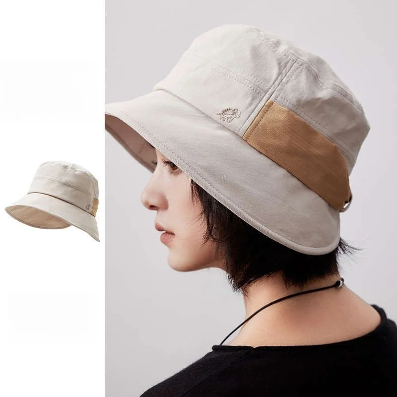 

A new breathable women's hat made of pure cotton embroidered visor