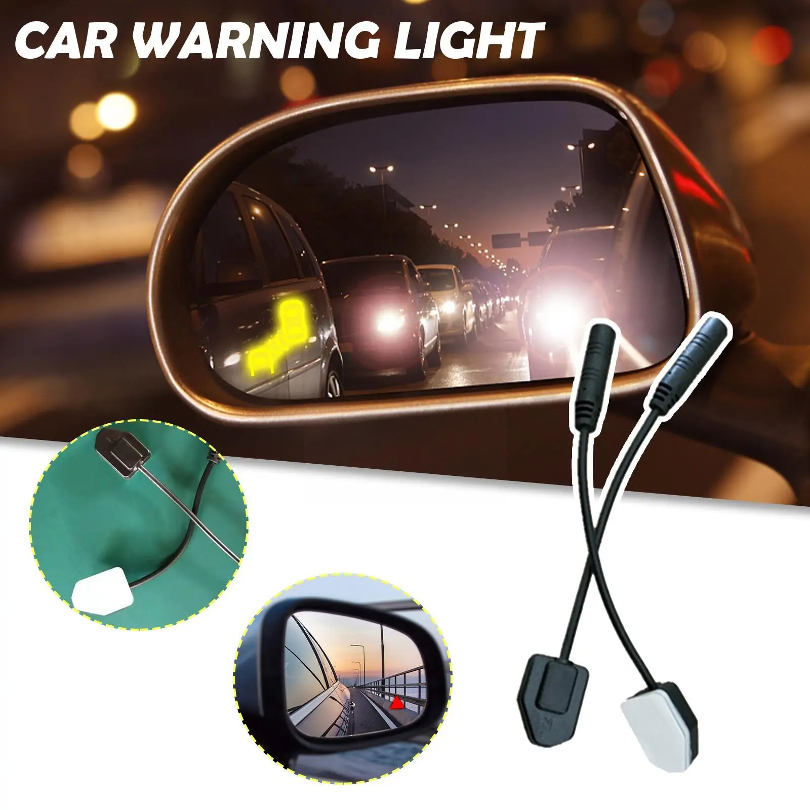 Car Blind Spot Monitoring System BSD Lens Light LED Radar Cross Drive Alarm Indicator TrafficAlert Ultrasonic Safety Sensor