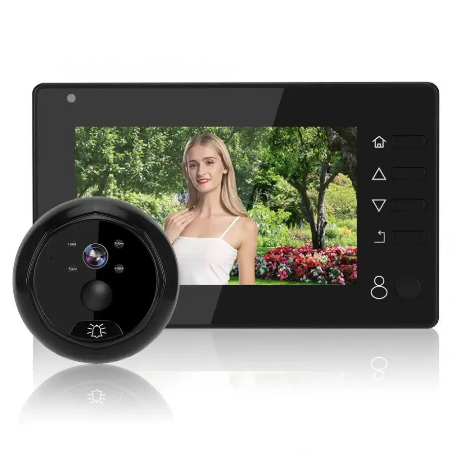 4.3Inch Smart Video Deurbel Nacht Pir Deur Kijkgaatje Kijker Home Security Nacht Deurbel Toegangscontrole Systeem Deurbel Camera