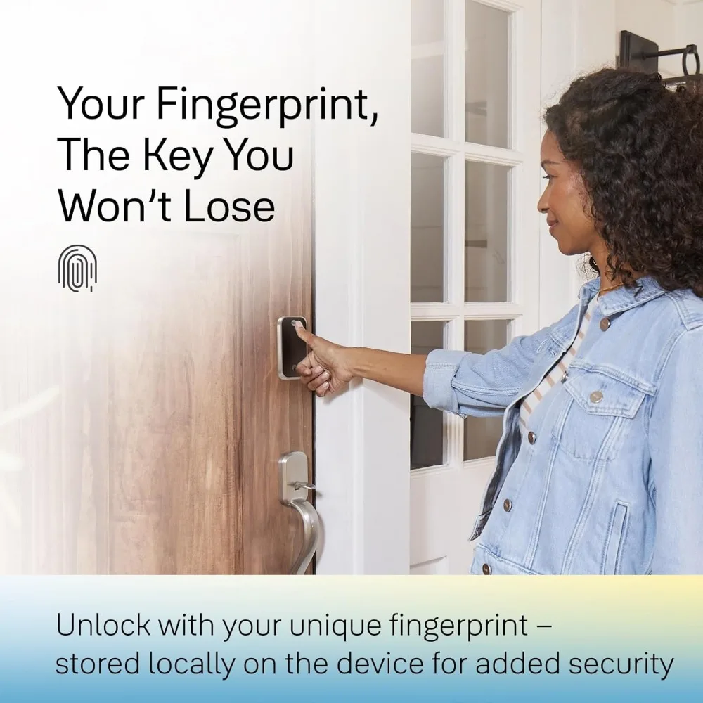 Assure Lock 2 Touch Deadbolt, Satin Nickel Smart Entry Door Lock with Z-Wave (ZW3) Connected Touch Keypad and Fingerprint Scann