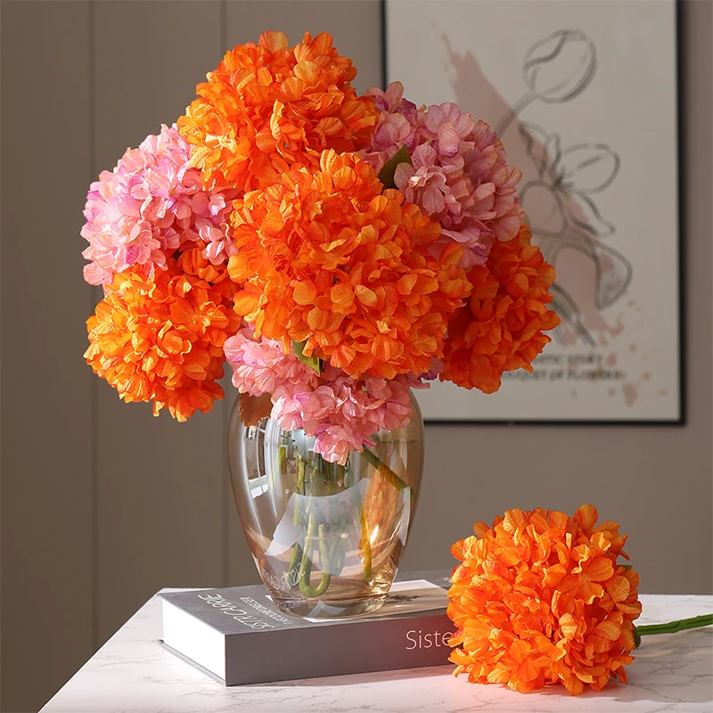 1/2 Stücke Hortensien Künstliche Blumen 36 cm Gefälschte Blumenstrauß für Wohnkultur Garten Hochzeit Dekoration Vase Arrangement Ornament – Detail 4