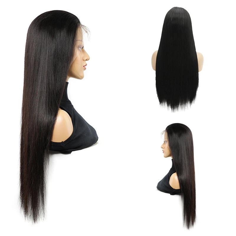 

Синтетический парик 13×6 HD Lace Front, прямые волосы, черный, с естественной линией роста, подходит для женщин, на Хэллоуин, для повседневной носки, для вечеринок, термостойкий