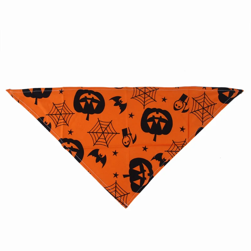 Halloween Cat Bandana Hat Set, Pet Dog Accessories, Pumpkin Print Puppy Adjustable Cap, Triangular Scarf, Cute Funny Dog Costume