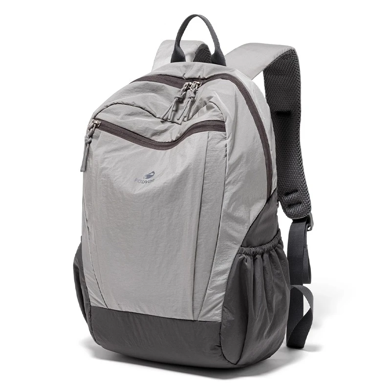 Fouvor Men Women Large Capacity Color Block Lightweight Backpack Outdoor Travel Hiking High College Student School Bag 3068-09