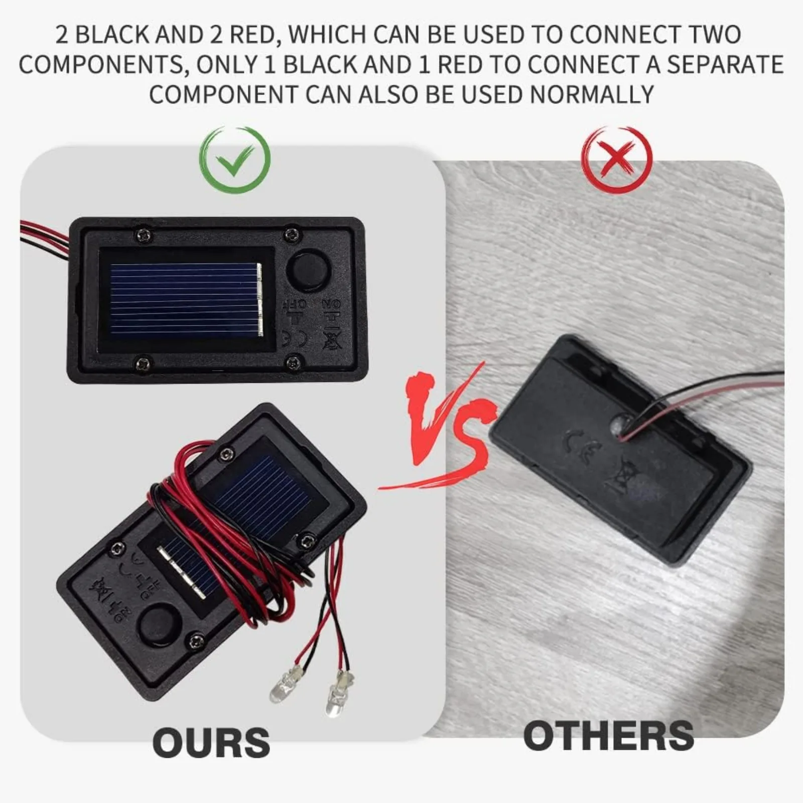 2pcs Battery Box Solar Lantern Light Replacement Parts Top for Outdoor Lanterns Container Lantern Led Accessories(7.2cm/2.8in)