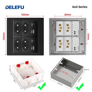 Delefu 4x4 Fireproof PC panel Brazil Standard Double Usb Usb Type C wall. 11 Main Sales 4x4 Taking - №12