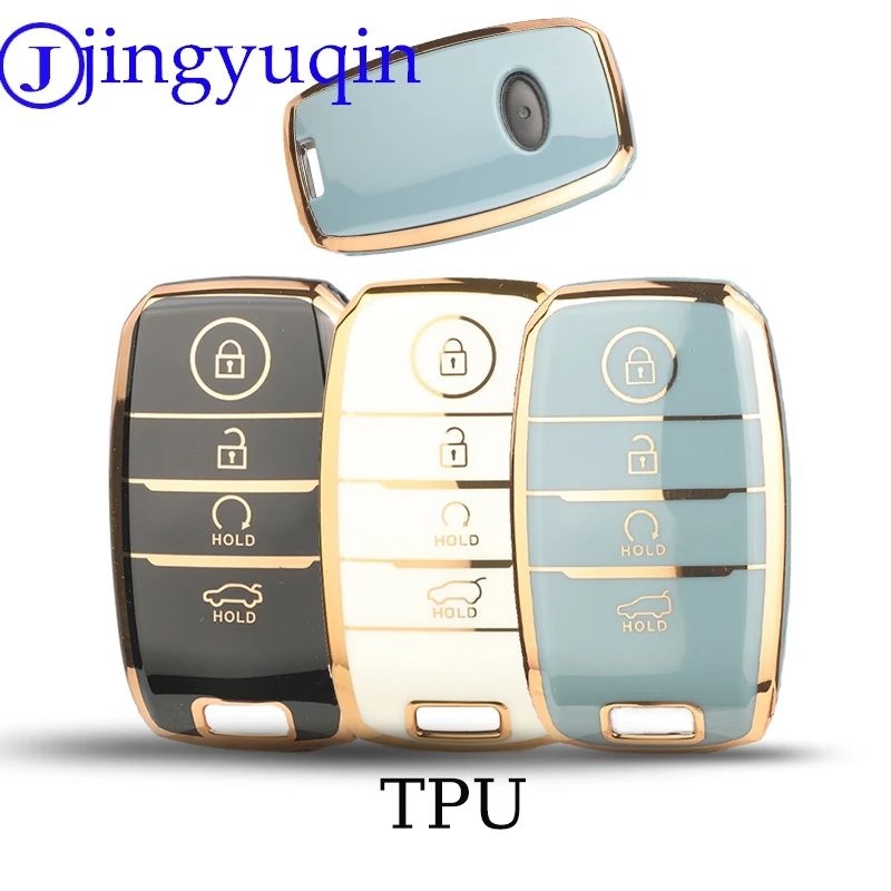 jingyuqin 4buttons Arrival TPU Car Key Shell Case Fob For Kia Sorento Carens K2 K3 K4 K5 Smart Cover
